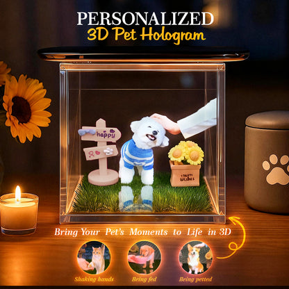 Paweverly™ - 3D Pet Memorial Hologram Projection Box